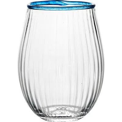 Juliska Nell Stemless Wine Glass In Blue