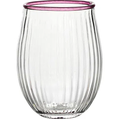 Juliska Nell Stemless Wine Glass In Pink