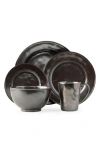 Juliska Pewter Ceramic 5-piece Dinnerware Place Setting In Black
