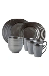 Juliska Pewter Stoneware 16-piece Dinnerware Set In Gray