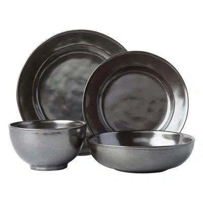 Juliska Pewter Stoneware 4 - Piece Place Setting In Dark Brown