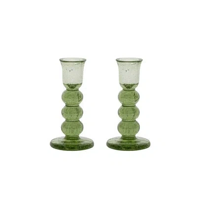 Juliska Provence Candlestick Set/2 In Basil