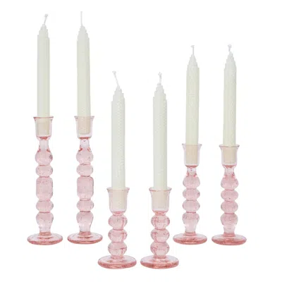 Juliska Provence Candlesticks, Set Of 2 In Pink