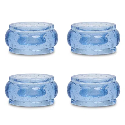 Juliska Provence Set Of 4 Napkin Rings In Blue