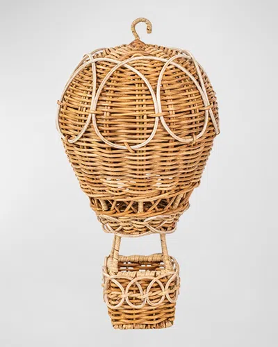 Juliska Provence Rattan Whitewash Small Hot Air Balloon Basket In Natural