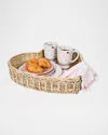 Juliska Provence Rattan Heart Tray In Brown