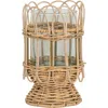 Juliska Provence Rattan 8.5-inch Hurricane In Natural/whitewash