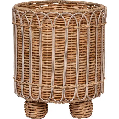 Juliska Provence Rattan 8-inch Round Planter In Brown