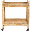 Juliska Provence Rattan Bar Cart In Natural/whitewash