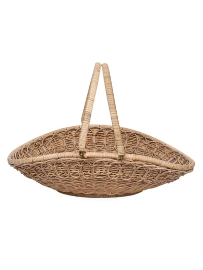 Juliska Provence Rattan Gathering Basket In White Wash