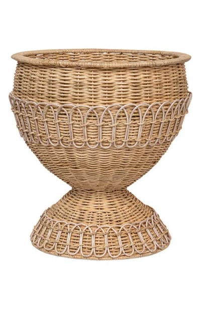 Juliska Provence Rattan Medium Urn In Whitewash