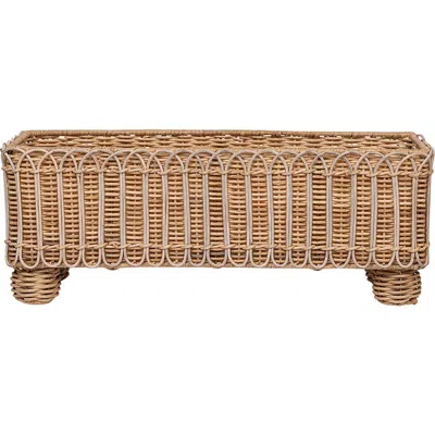 Juliska Provence Rattan Rectangular Planter In Whitewash