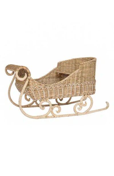Juliska Provence Rattan Sleigh In Whitewash