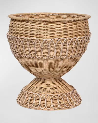 Juliska Provence Rattan Urn, 15" In Brown