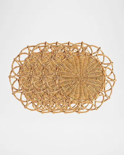 Juliska Provence Rattan Whitewash Placemats, Set Of 4 In Natural