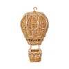 Juliska Provence Rattan Whitewash Small Hot Air Balloon Basket In Brown