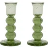 Juliska Provence Set Of 2 Candlesticks In Basil