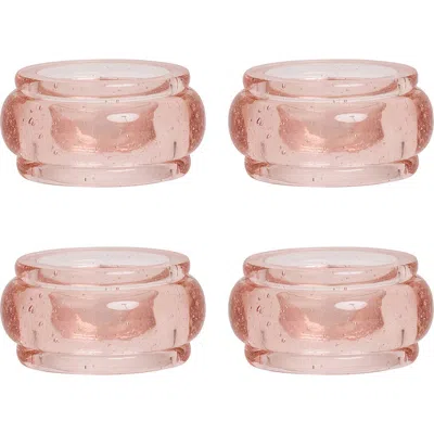 Juliska Provence Set Of 4 Napkin Rings In Pink