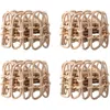 Juliska Provence Rattan Whitewash Napkin Rings, Set Of 4 In Natural/whitewash