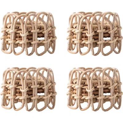 JULISKA JULISKA PROVENCE SET OF 4 RATTAN NAPKIN RINGS