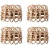 Juliska Provence Set Of 4 Rattan Napkin Rings In Neutral