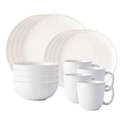 Juliska Puro 16 Piece Dinnerware Set, Service For 4 In White