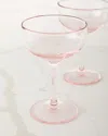 Juliska Puro Cocktail Coupe Glasses, Set Of 2 In Blush