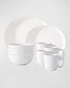 Juliska Puro Coupe 16-piece Place Setting In Whitewash