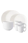 Juliska Puro Coupe 16-piece Place Setting In Whitewash