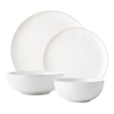 Juliska Puro Coupe 4 Piece Dinnerware Place Setting In Whitewash