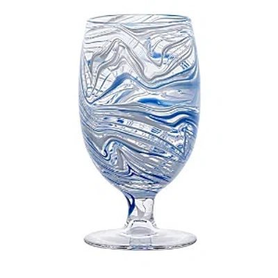 Juliska Puro Marbled Goblet In Blue