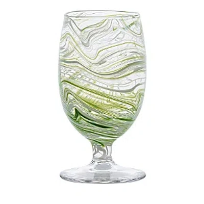 Juliska Puro Marbled Goblet In Green