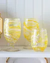 Juliska Puro Marbled Goblet In Yellow