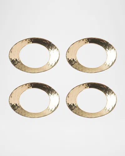 Juliska Puro Napkin Rings, Set Of 4 In Gold
