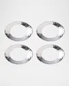 Juliska Puro Napkin Rings, Set Of 4 In Silver