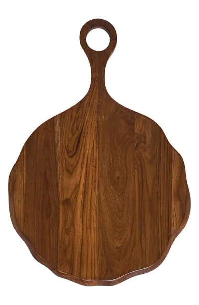 Juliska Puro Round Teak Serving Board In Brown