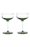 Juliska Puro Cocktail Coupe Glass, Set Of 2 In Basil