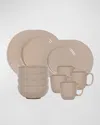 Juliska Puro 16-piece Dinnerware Set In Taupe