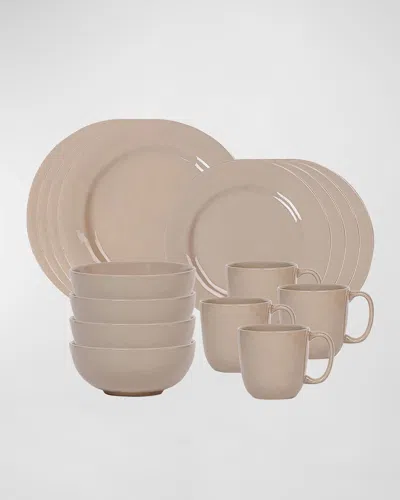 Juliska Puro Taupe 16-piece Dinnerware Set In Pink