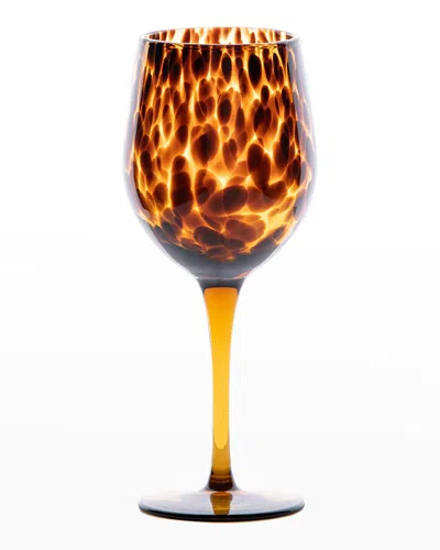 Juliska Puro Tortoiseshell 15 Oz. Wine Glass In Brown