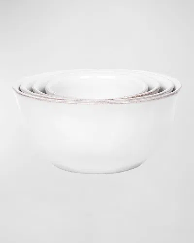JULISKA PURO WHITEWASH NESTING PREP BOWL 4-PIECE SET