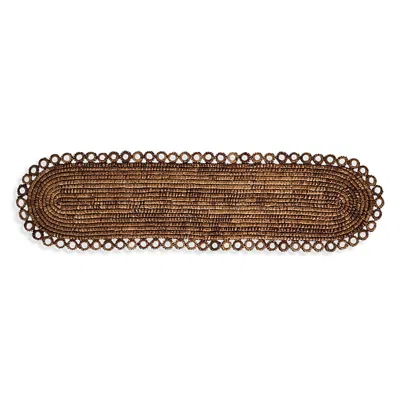 JULISKA RUSTIC RING TABLE RUNNER, NATURAL, 16 X 60