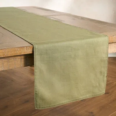Juliska Scallop 18" X 90" Table Runner In Sage