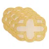 Juliska Scallop Stripe Placemat In Yellow