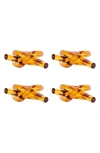 Juliska Tortoise Knot Napkin Rings, Set Of 4 In Tortoiseshell