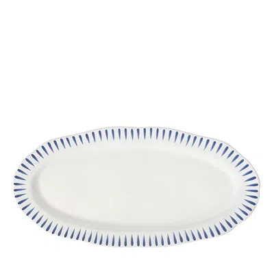 JULISKA SITIO STRIPE 15 HOSTESS TRAY, DELFT BLUE
