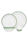 Juliska Sitio Stripe 4 Piece Dinnerware Place Setting In Basil