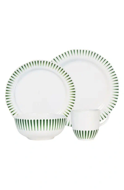 Juliska Sitio Stripe 4 Piece Dinnerware Place Setting In Basil