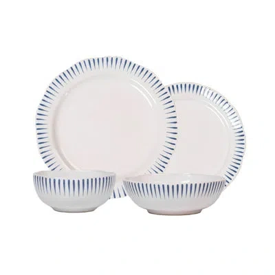 Juliska Sitio Stripe 4 - Piece Place Setting In Delft Blue,white