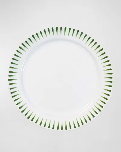 Juliska Sitio Stripe Basil Dessert/salad Plate In Green